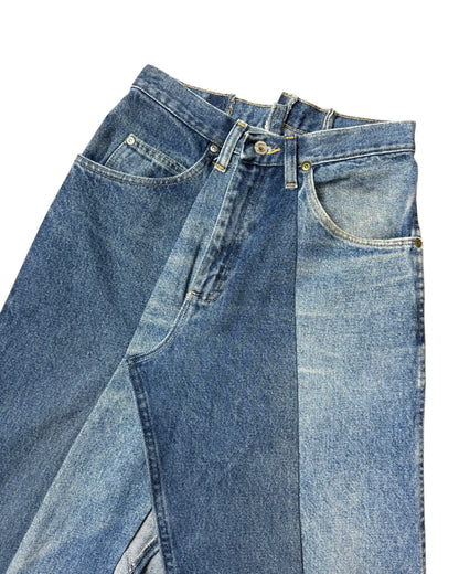 RE-028/asymmetry denim skirt【C】