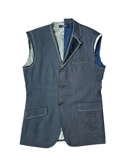 RE-015/hand stitch asymmetry vest【E】