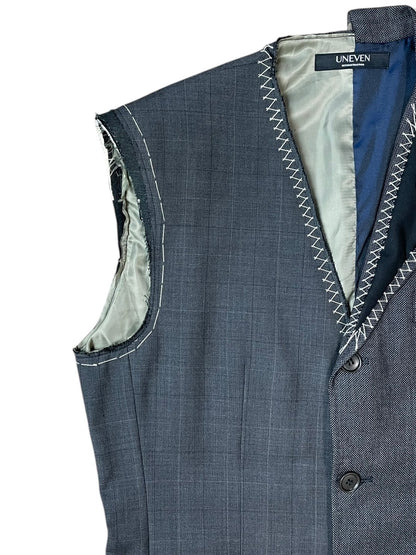 RE-015/hand stitch asymmetry vest【E】