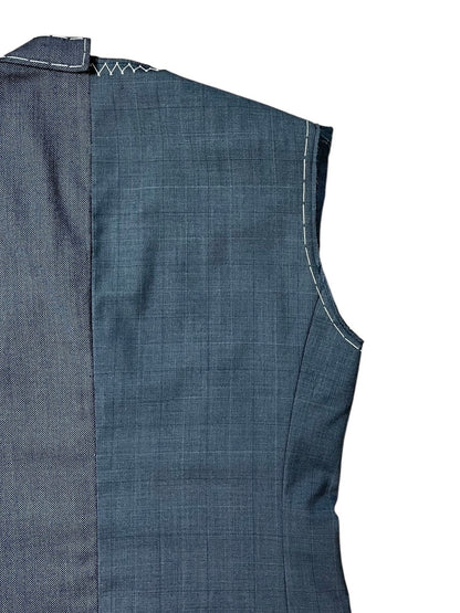 RE-015/hand stitch asymmetry vest【E】