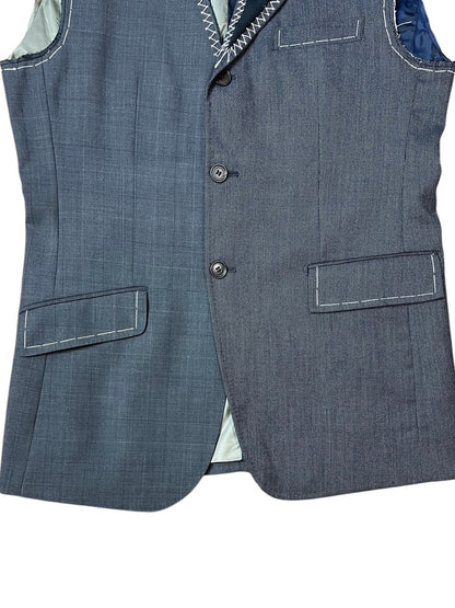 RE-015/hand stitch asymmetry vest【E】