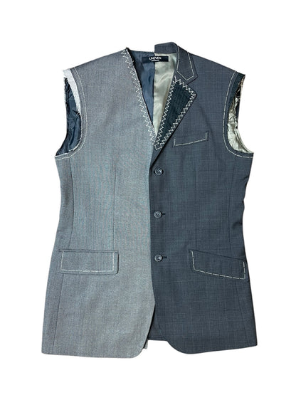RE-015/hand stitch asymmetry vest【C】