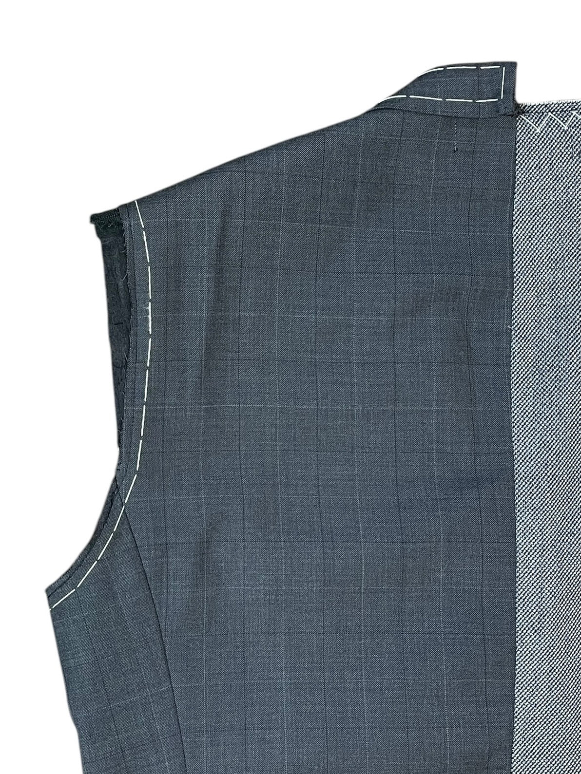 RE-015/hand stitch asymmetry vest【C】
