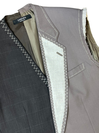 RE-015/hand stitch asymmetry vest【B】