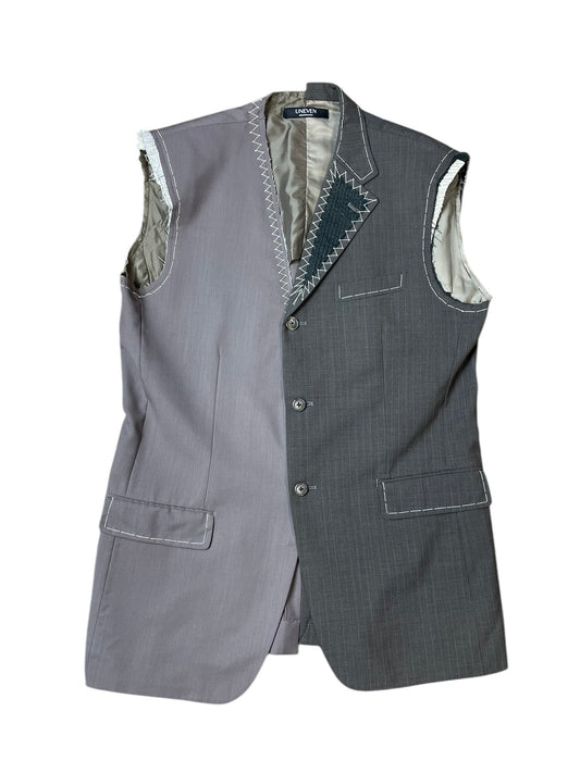 RE-015/hand stitch asymmetry vest【A】