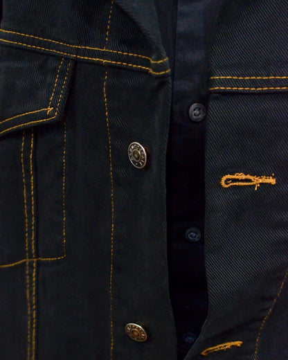 RE-030-04 / rebuild kimono denim jacket overdye 【A】