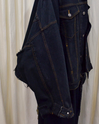RE-030-04 / rebuild kimono denim jacket overdye 【A】