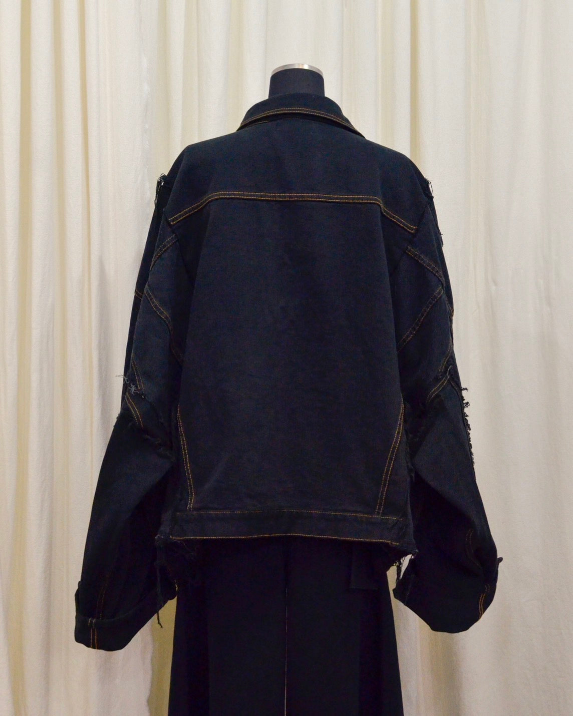 RE-030-04 / rebuild kimono denim jacket overdye 【A】