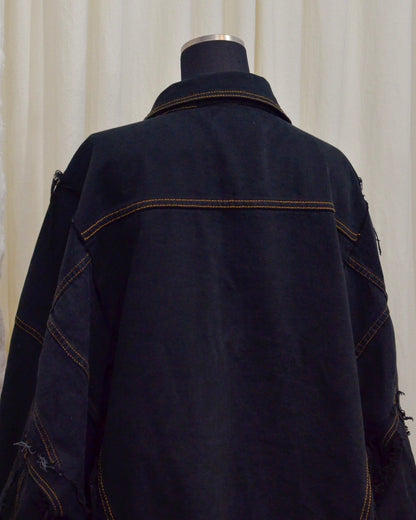 RE-030-04 / rebuild kimono denim jacket overdye 【A】