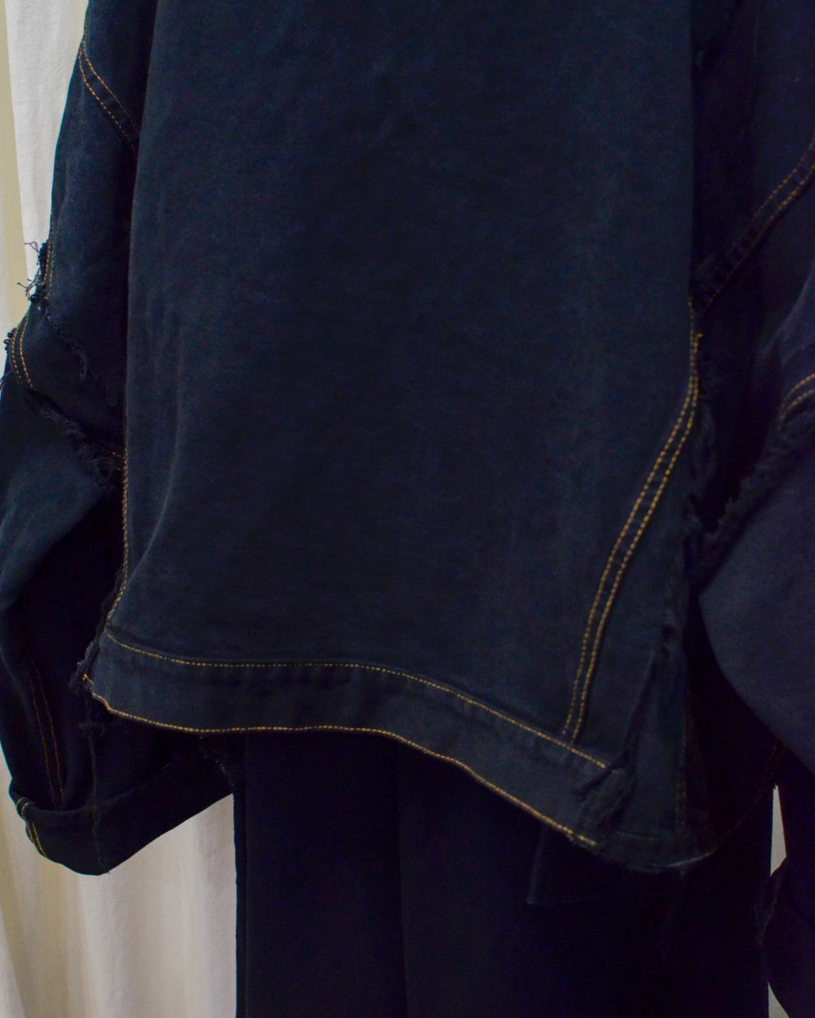 RE-030-04 / rebuild kimono denim jacket overdye 【A】