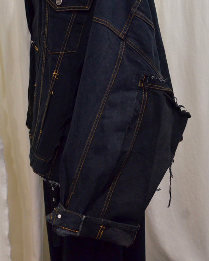 RE-030-04 / rebuild kimono denim jacket overdye 【A】