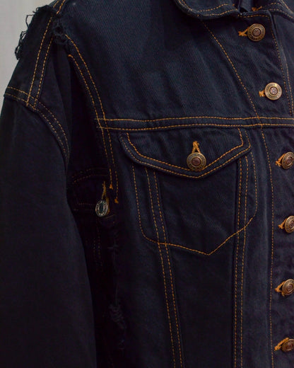 RE-030-04 / rebuild kimono denim jacket overdye 【B】
