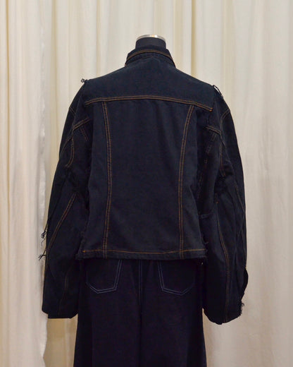 RE-030-04 / rebuild kimono denim jacket overdye 【B】