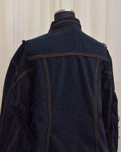 RE-030-04 / rebuild kimono denim jacket overdye 【B】