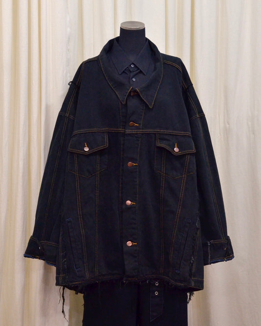 RE-030-04 / rebuild kimono denim jacket overdye 【C】