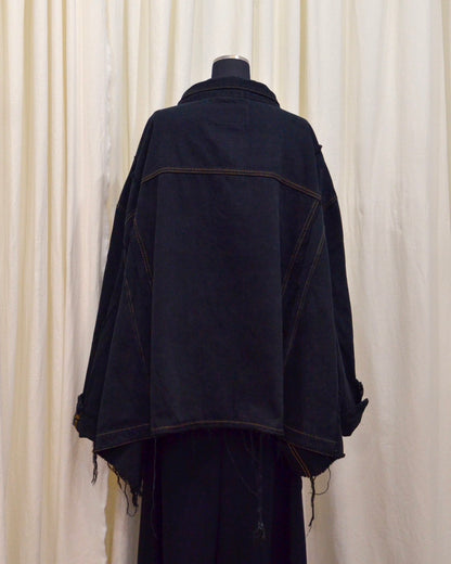 RE-030-04 / rebuild kimono denim jacket overdye 【C】