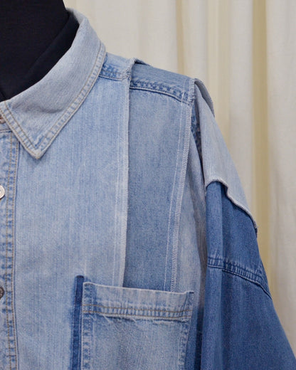 RE-042 / rebuild denim shirt 【A】