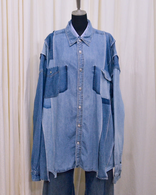 RE-042 / rebuild denim shirt 【B】