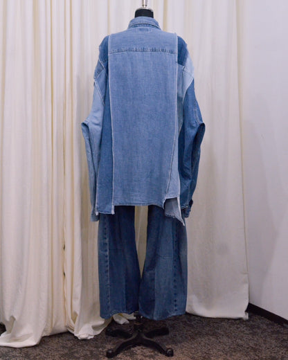 RE-042 / rebuild denim shirt 【B】