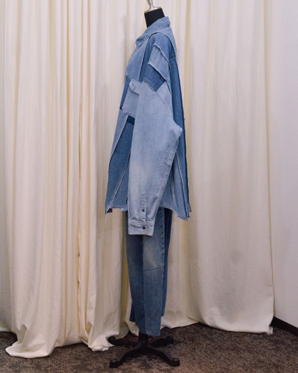 RE-042 / rebuild denim shirt 【B】