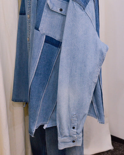 RE-042 / rebuild denim shirt 【B】