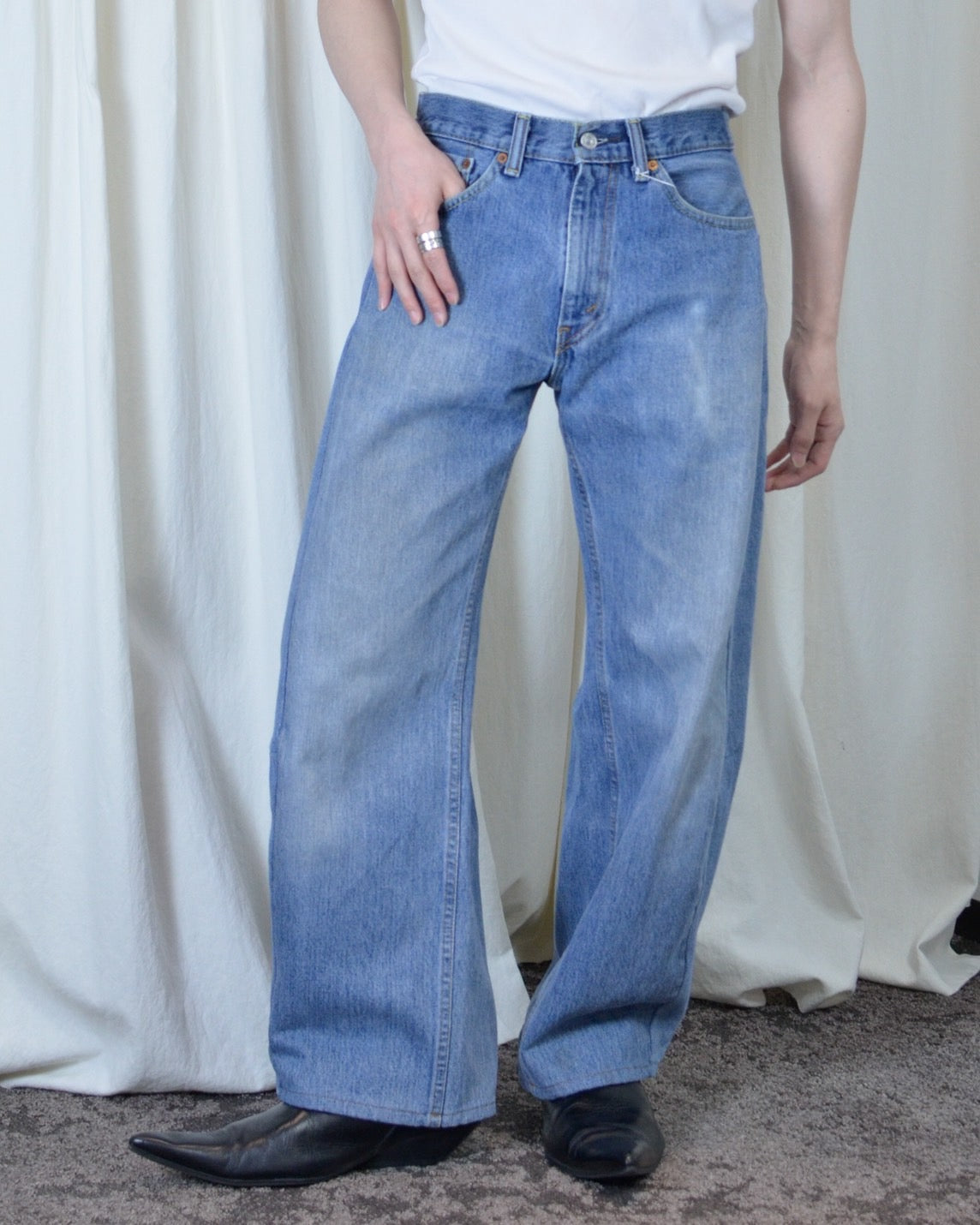 RE-010-10 / curve buggy denim 【A】