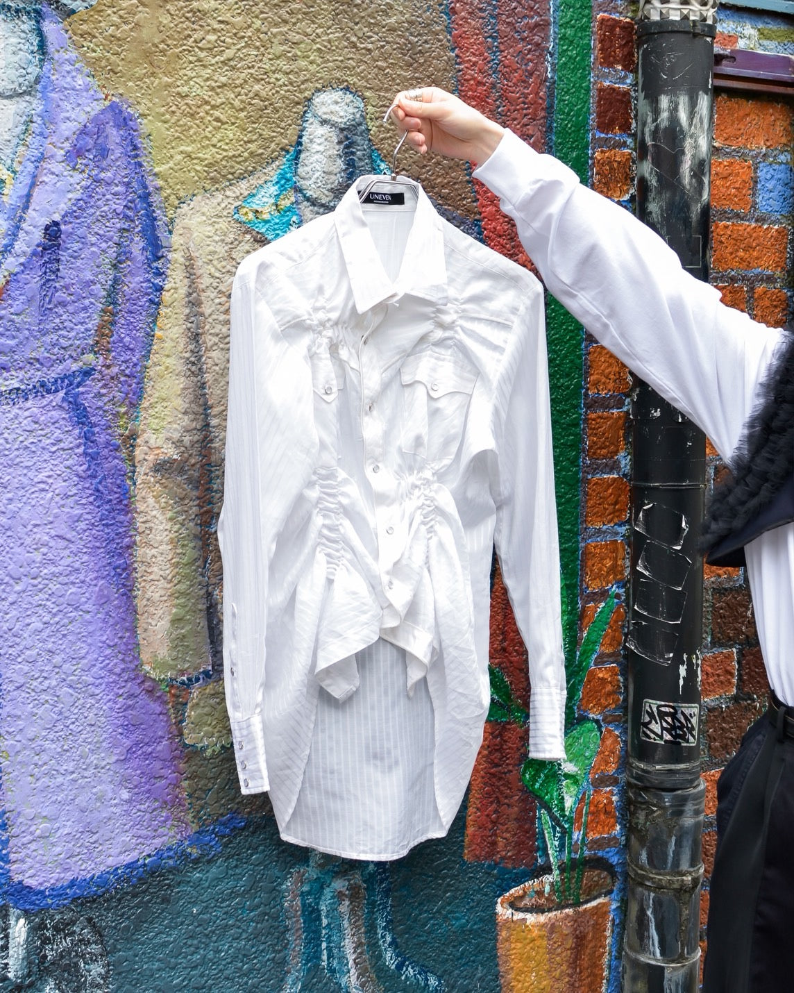 RE-051-01 / shirring western shirt 【A】