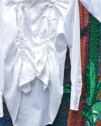 RE-051-01 / shirring western shirt 【A】