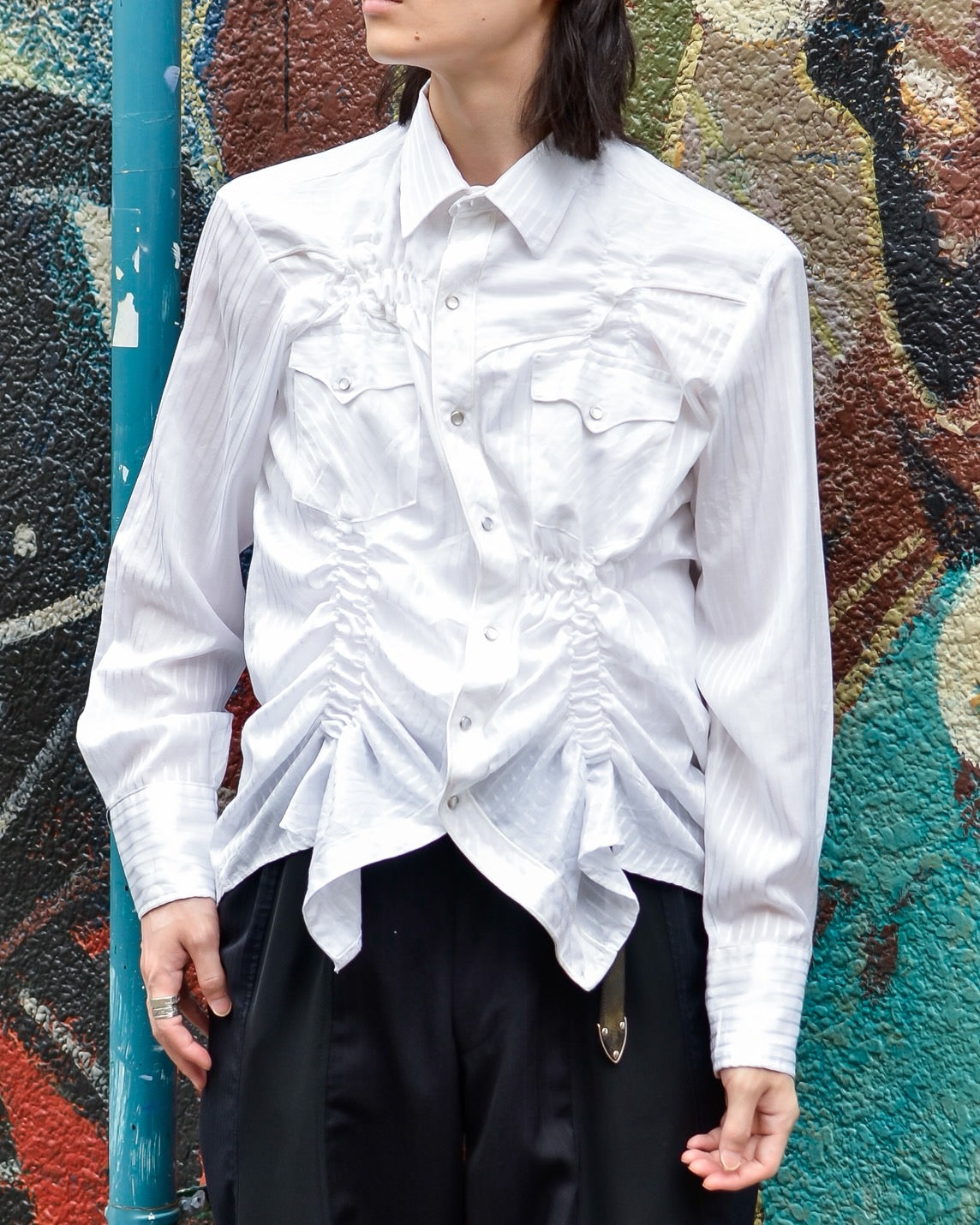 RE-051-01 / shirring western shirt 【A】
