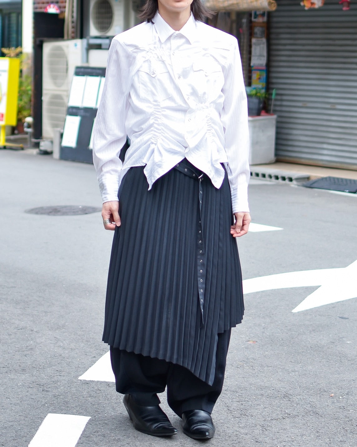 RE-051-01 / shirring western shirt 【A】