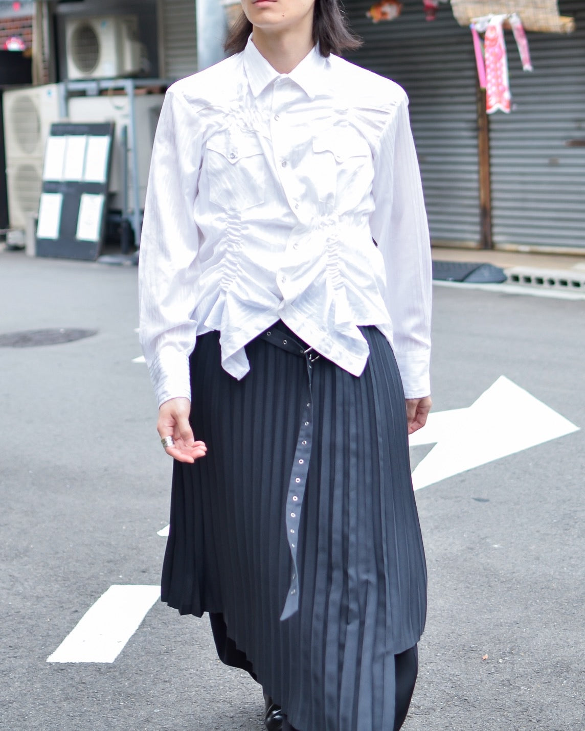 RE-051-01 / shirring western shirt 【A】