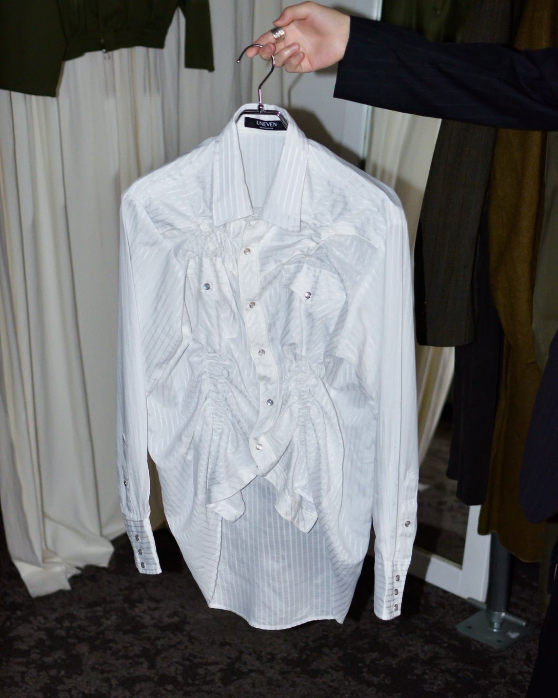 RE-051-01 / shirring western shirt 【A】