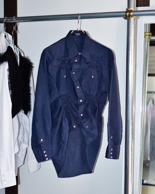 RE-051-01 / shirring western shirt 【B】