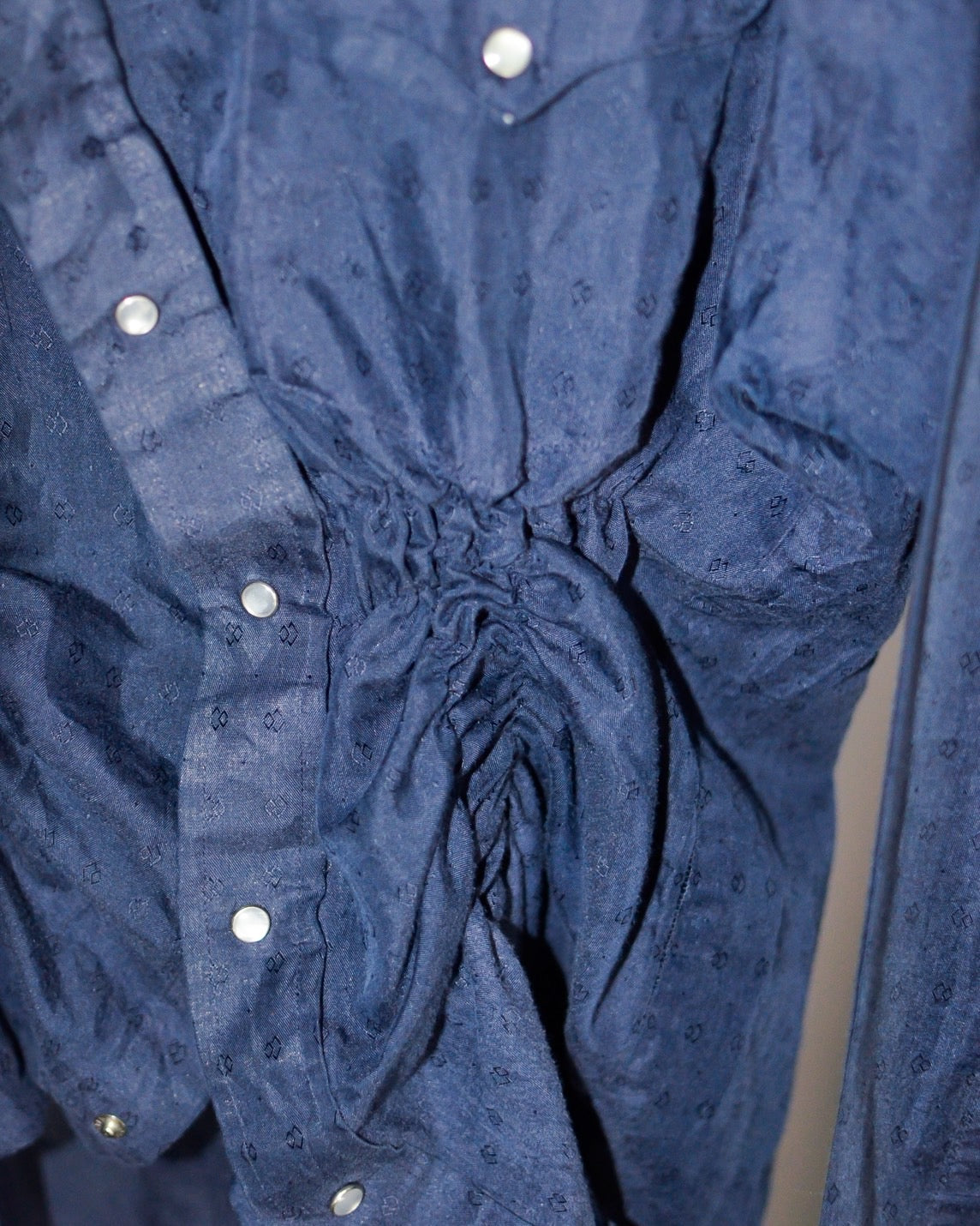 RE-051-01 / shirring western shirt 【B】