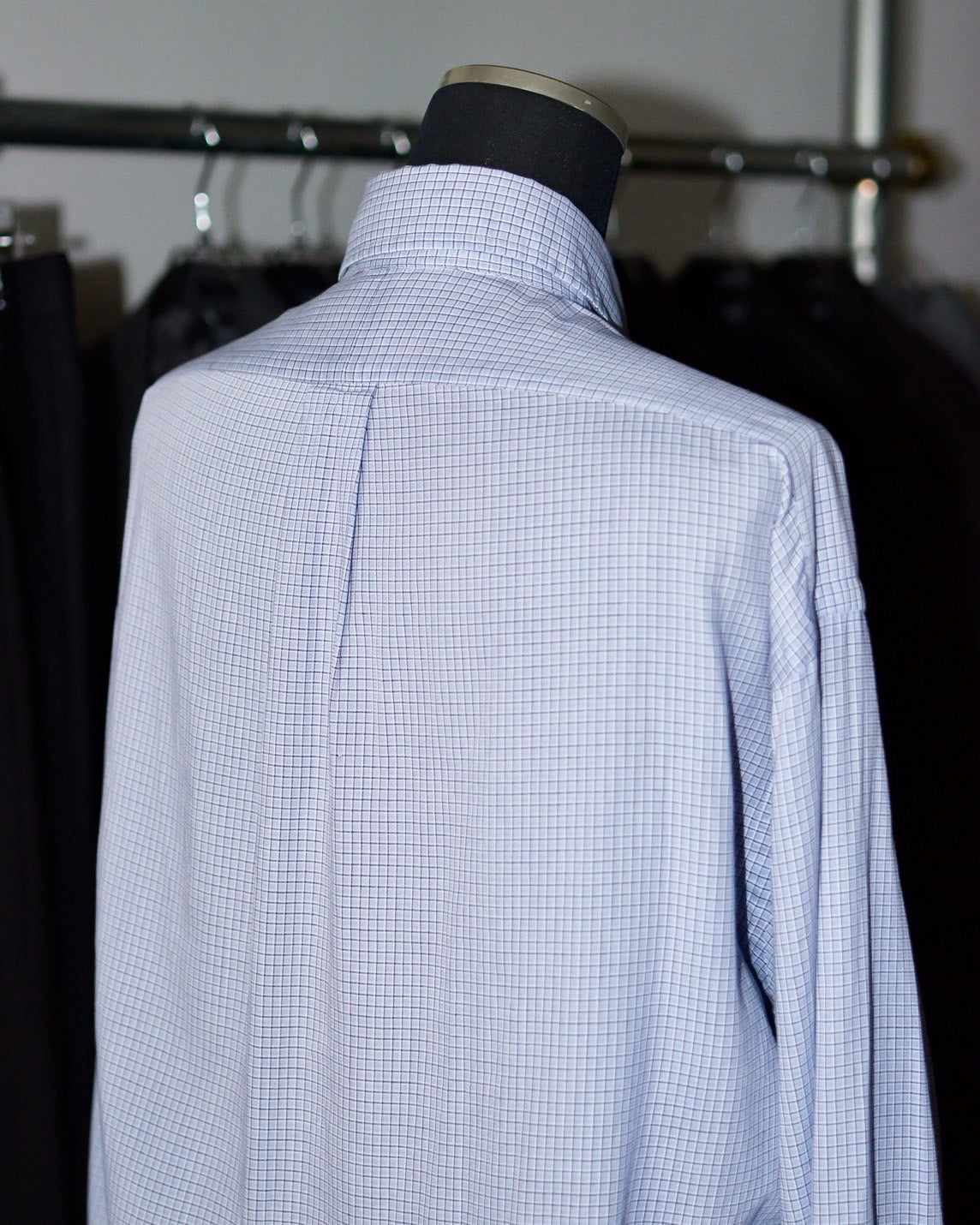 RE-054 / shirring plaid shirt【B】