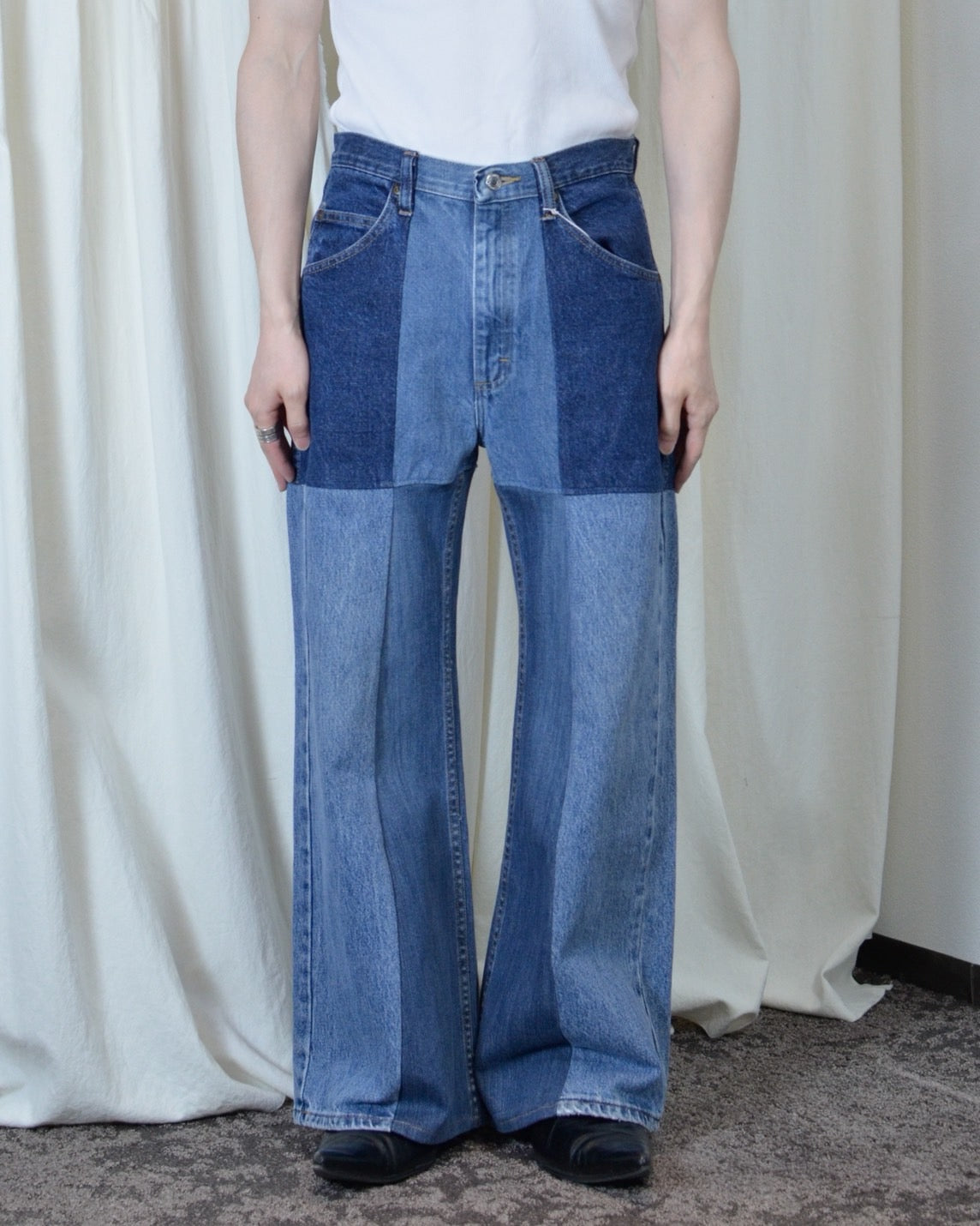 RE-004-02 / 4panel docking denim【E】