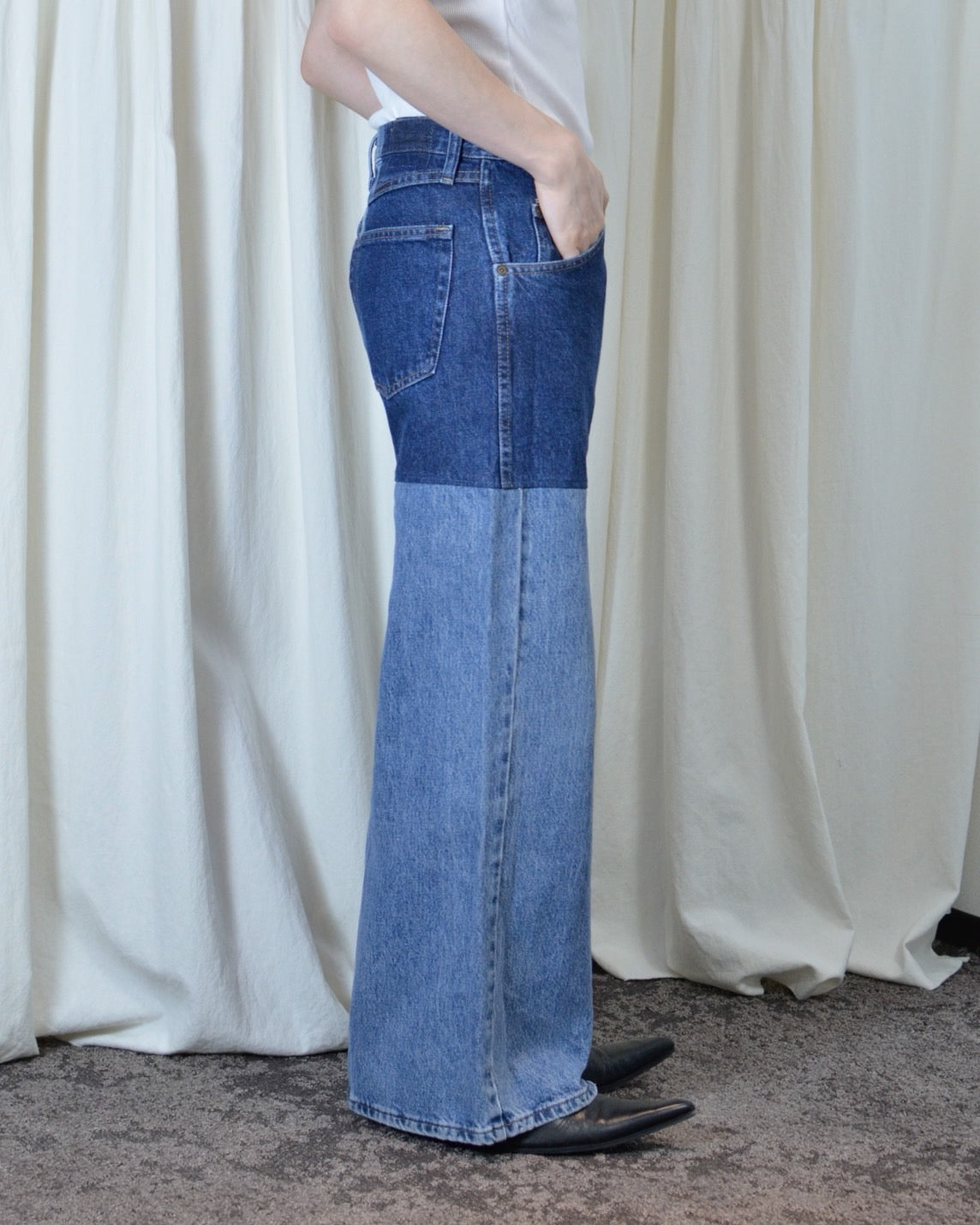 RE-004-02 / 4panel docking denim【E】
