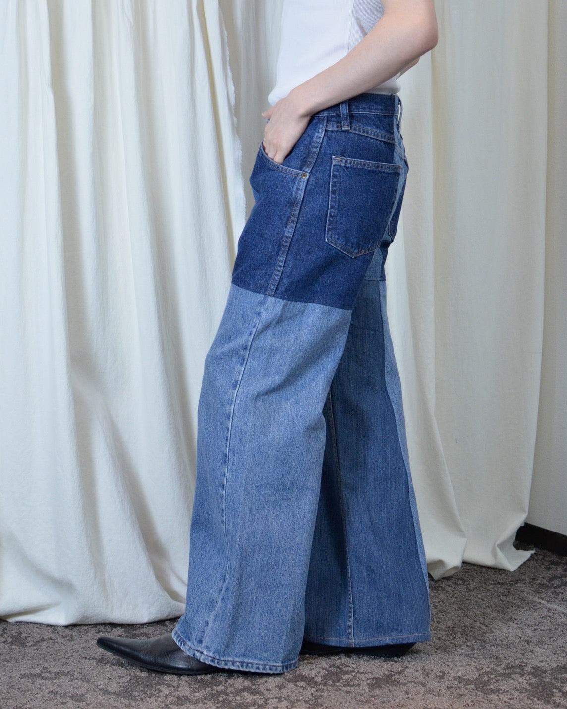 RE-004-02 / 4panel docking denim【E】