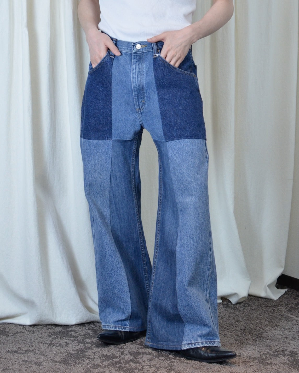 RE-004-02 / 4panel docking denim【E】