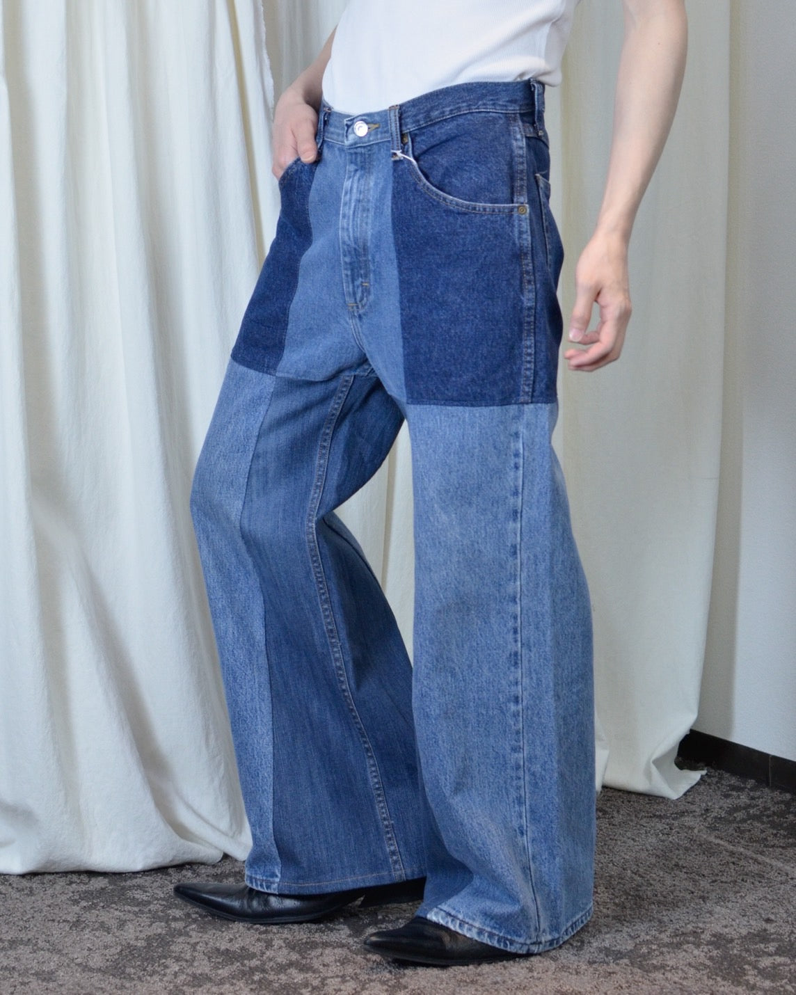 RE-004-02 / 4panel docking denim【E】
