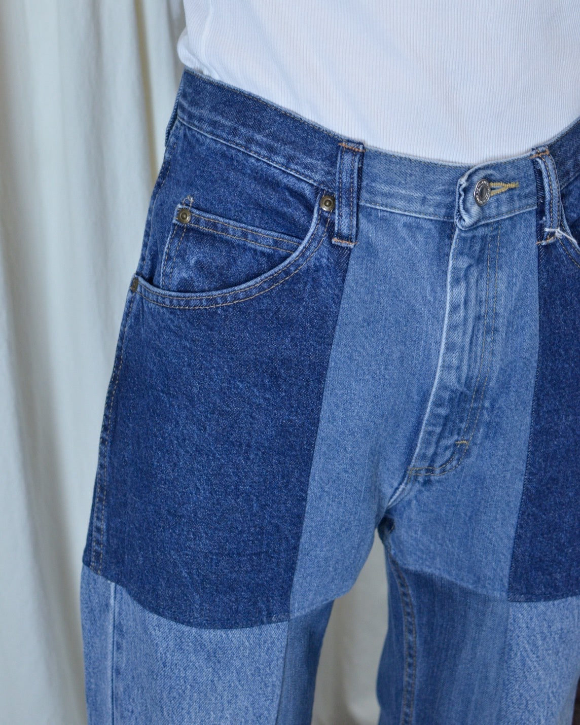 RE-004-02 / 4panel docking denim【E】