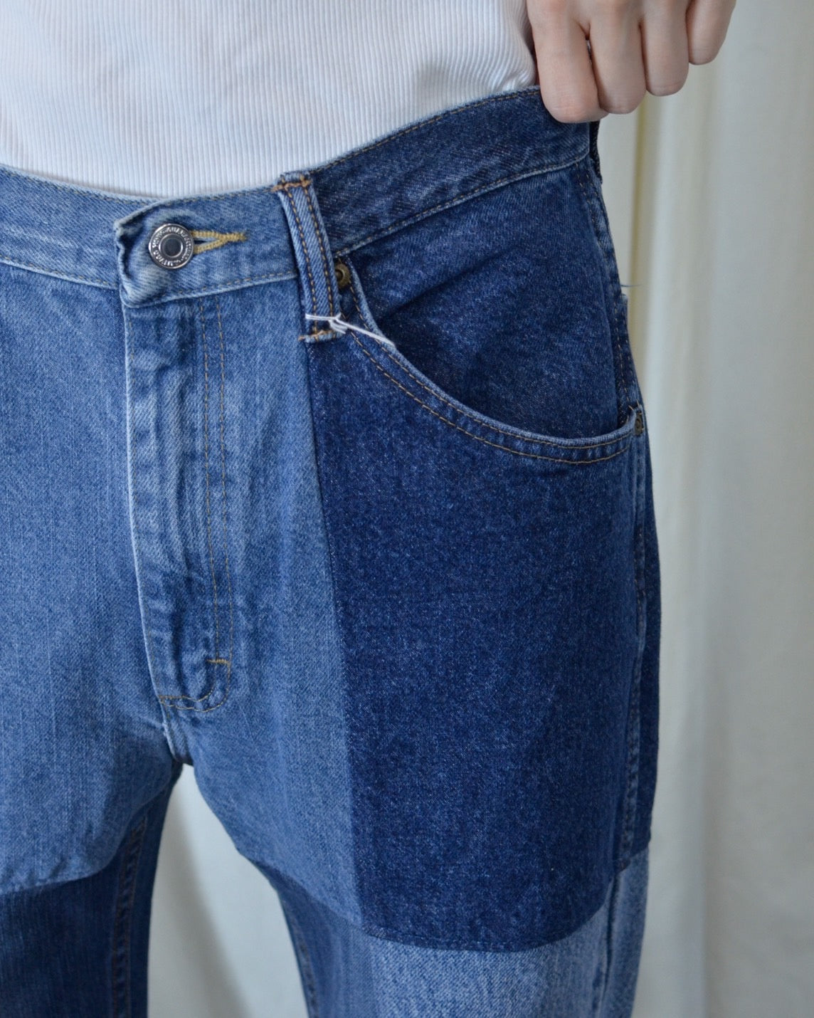 RE-004-02 / 4panel docking denim【E】