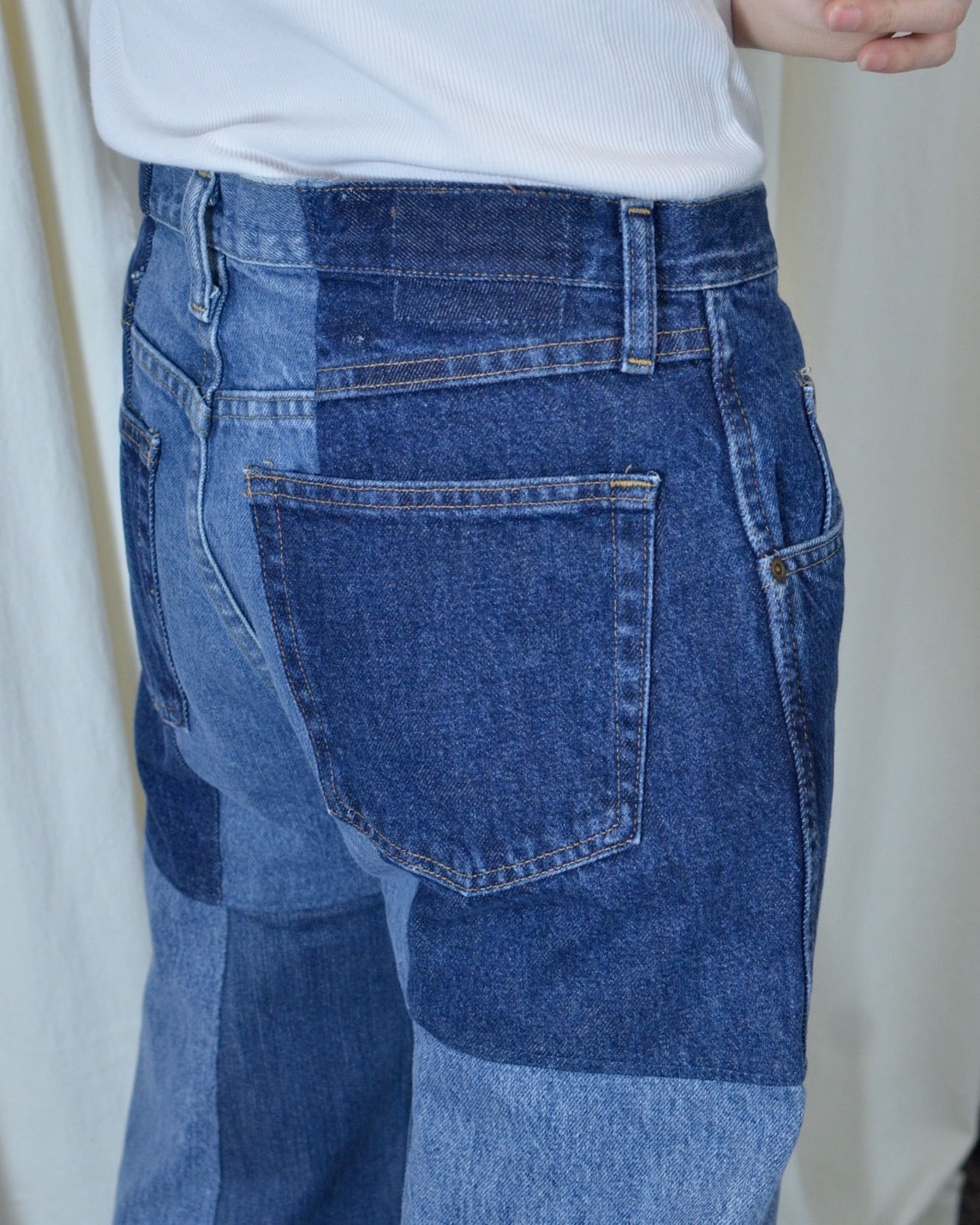RE-004-02 / 4panel docking denim【E】