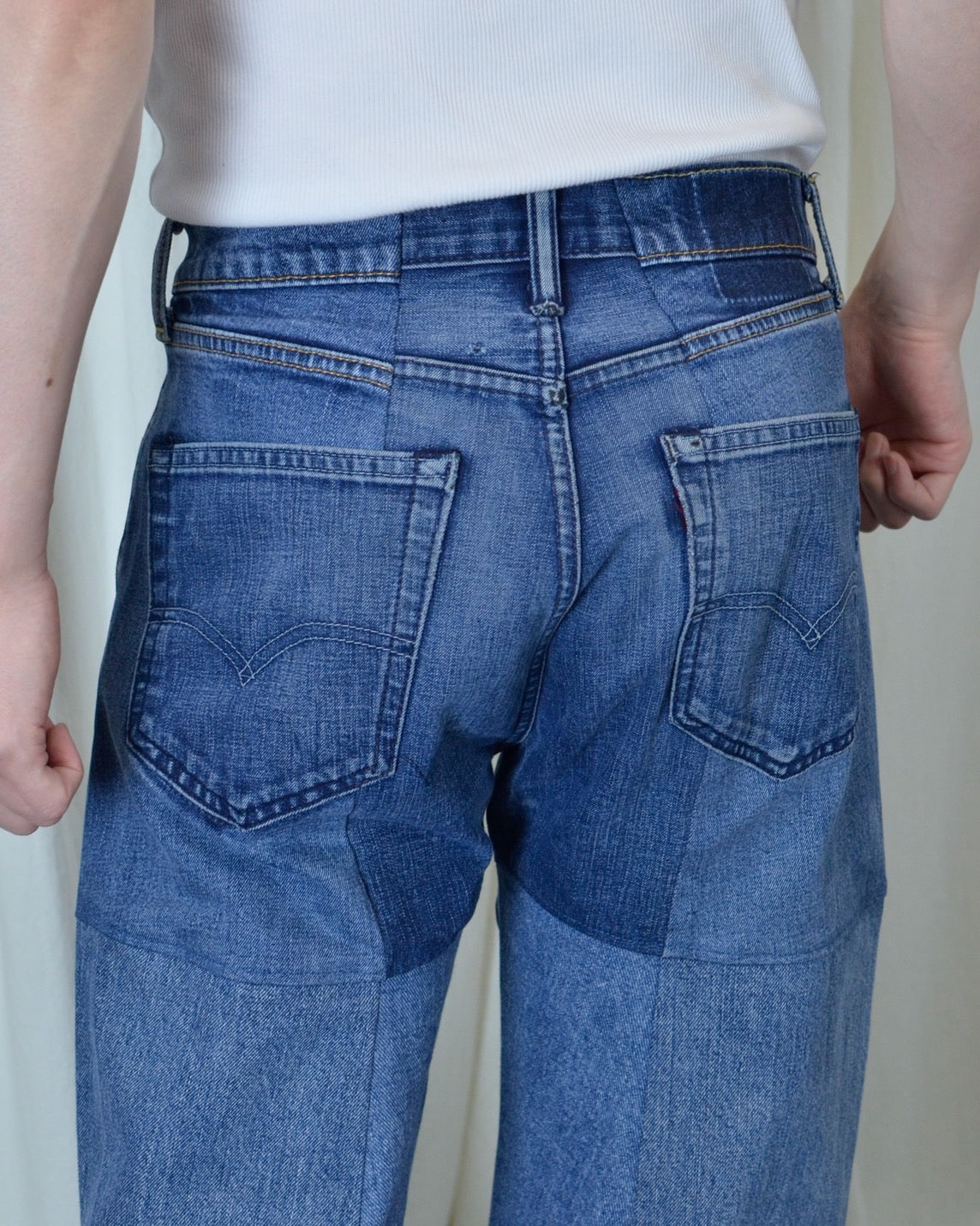 RE-004/4panel docking denim【A】