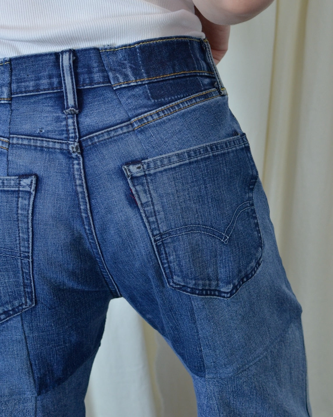 RE-004/4panel docking denim【A】