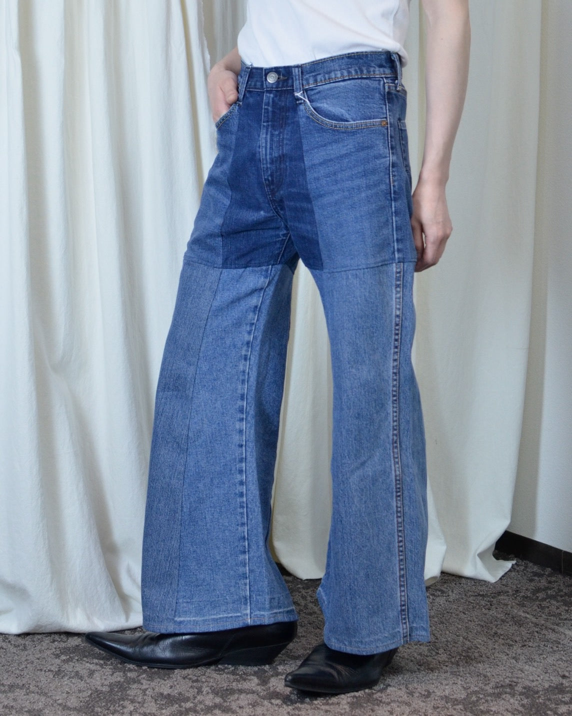 RE-004/4panel docking denim【A】