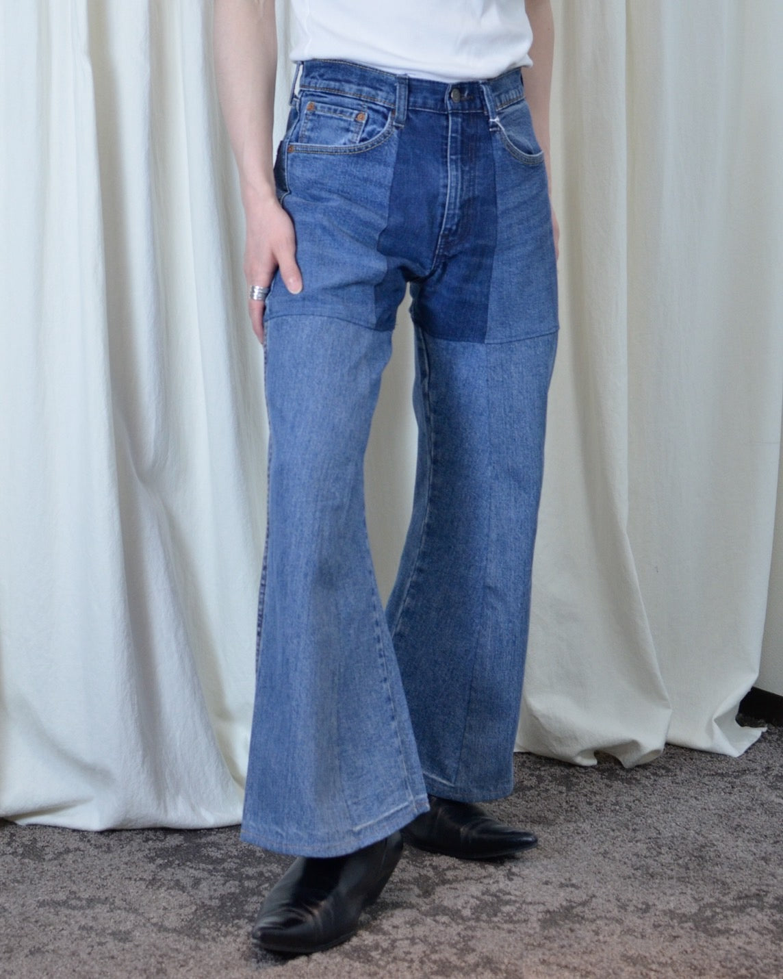 RE-004/4panel docking denim【A】