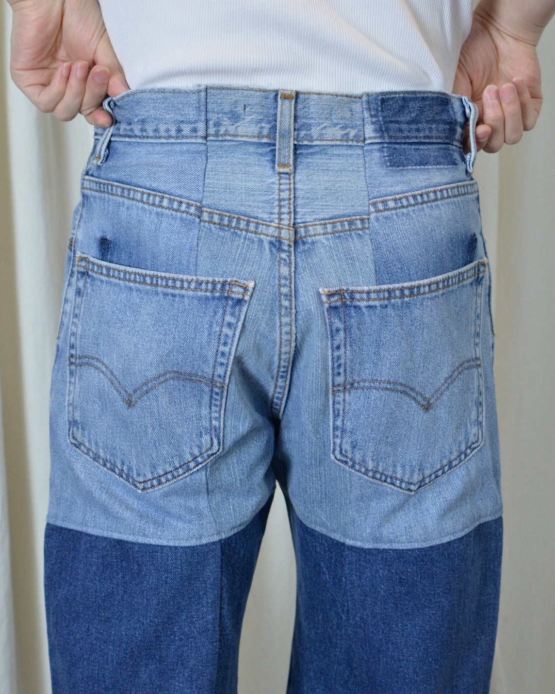 RE-004/4panel docking denim【B】
