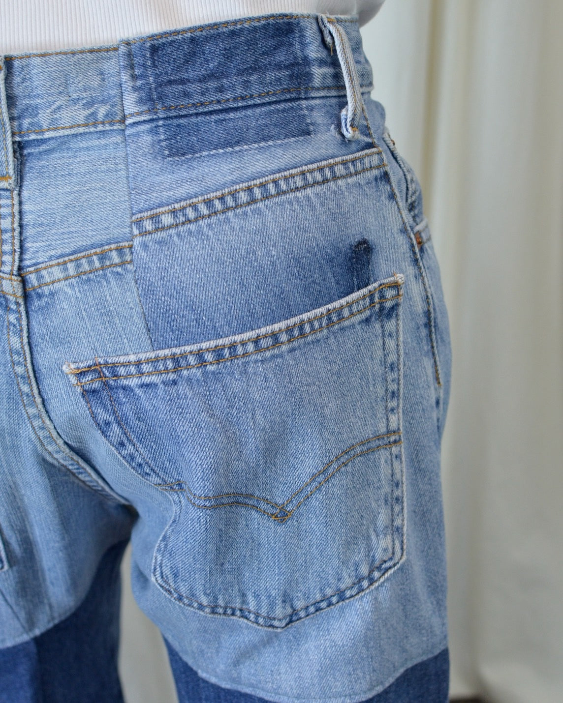 RE-004/4panel docking denim【B】