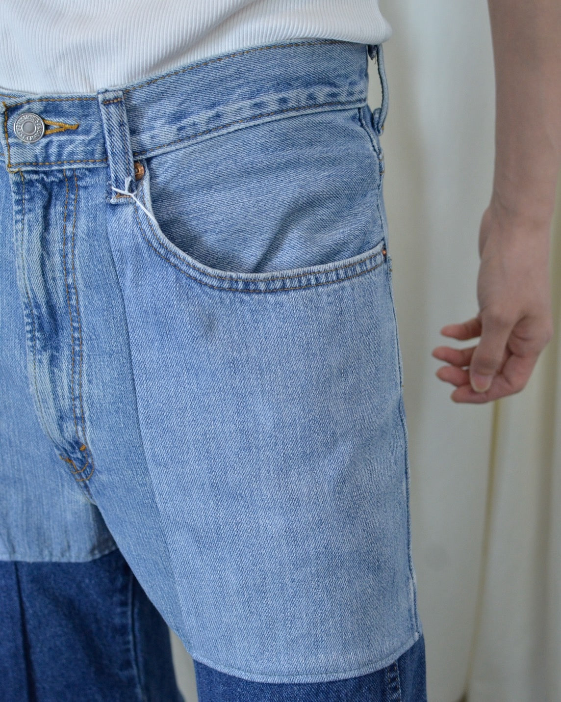 RE-004/4panel docking denim【B】
